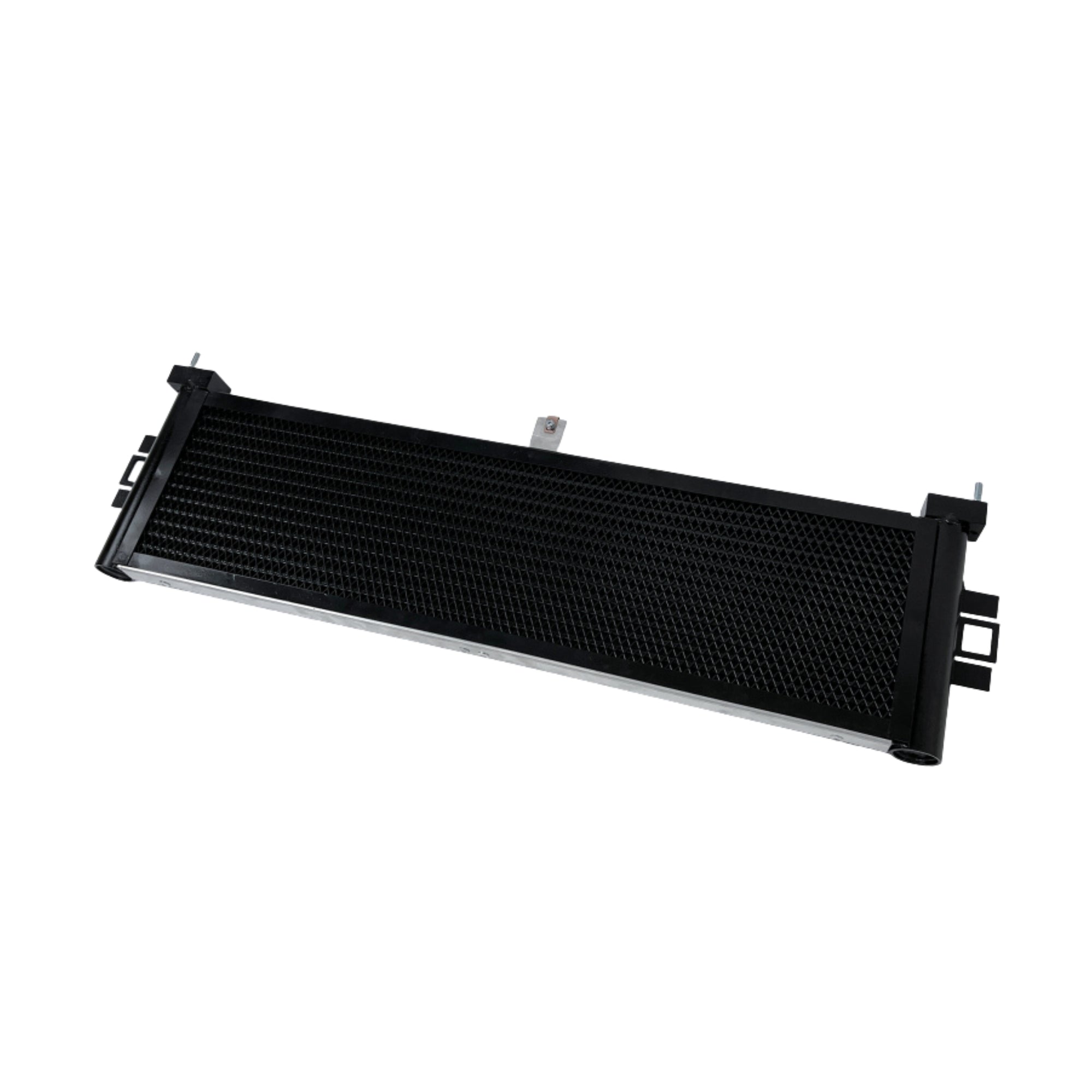 Black radiator on a white background