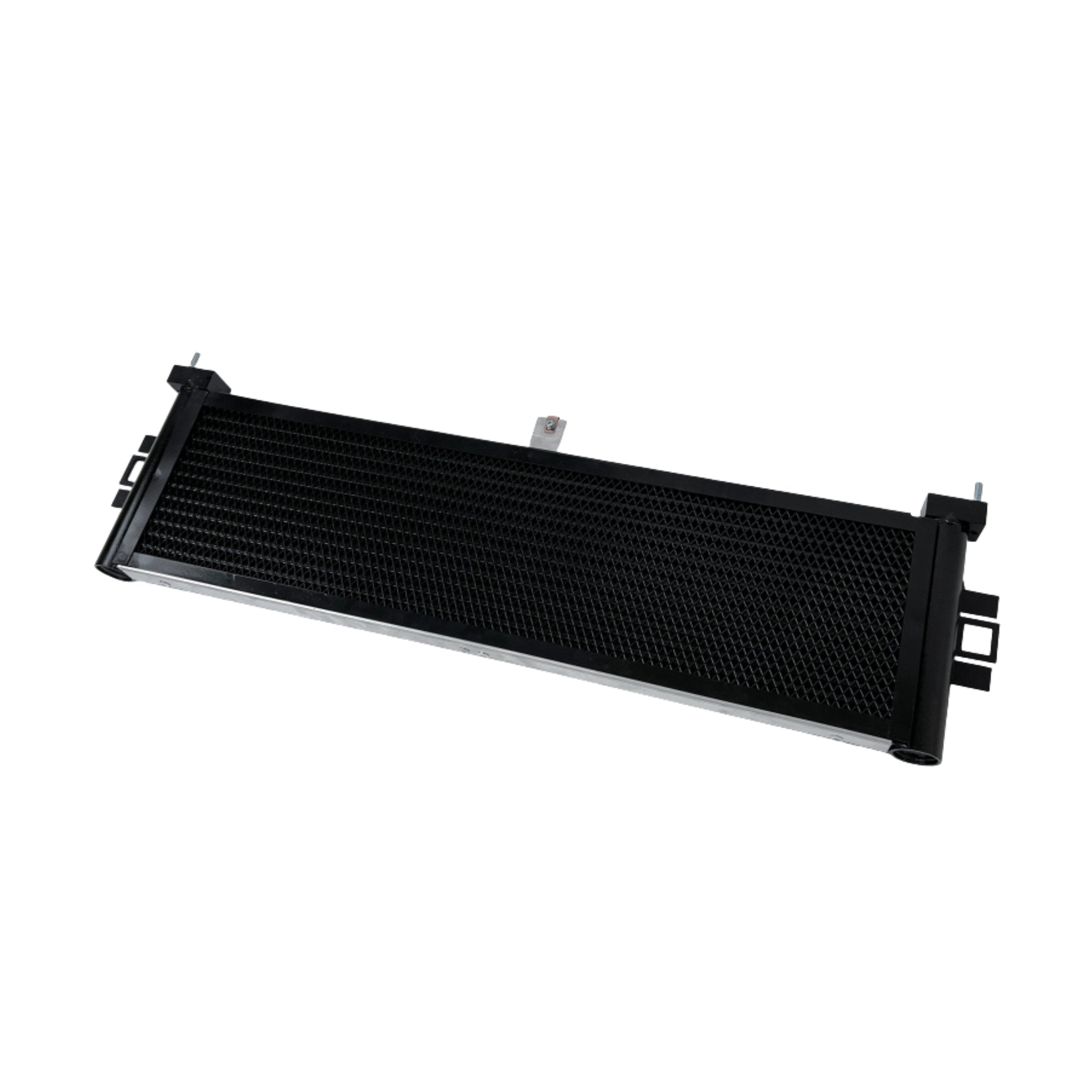 Black radiator on a white background