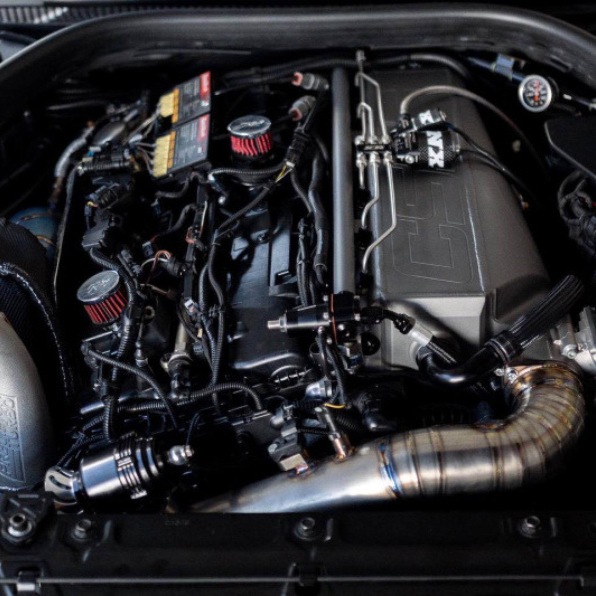 Raw billet aluminum CSF Gen 2 B58 Race X charge air cooler manifold – engineered for maximum airflow on BMW turbo engines
