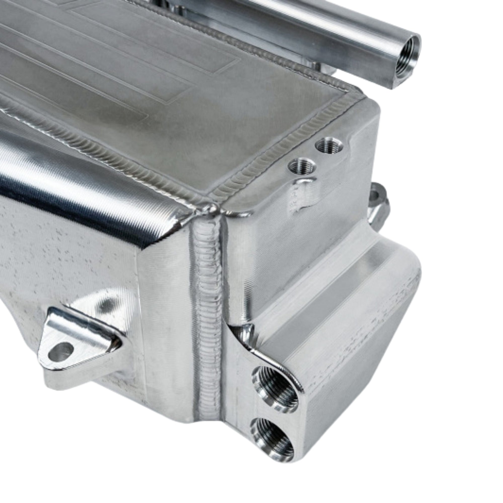 CSF Gen 2 B58 Race X charge air cooler manifold with raw billet aluminum – engineered for track and street performance

