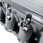 CSF Gen 2 Race X charge air cooler manifold with thermal black finish – designed for high-temp endurance on BMW B58 engines

