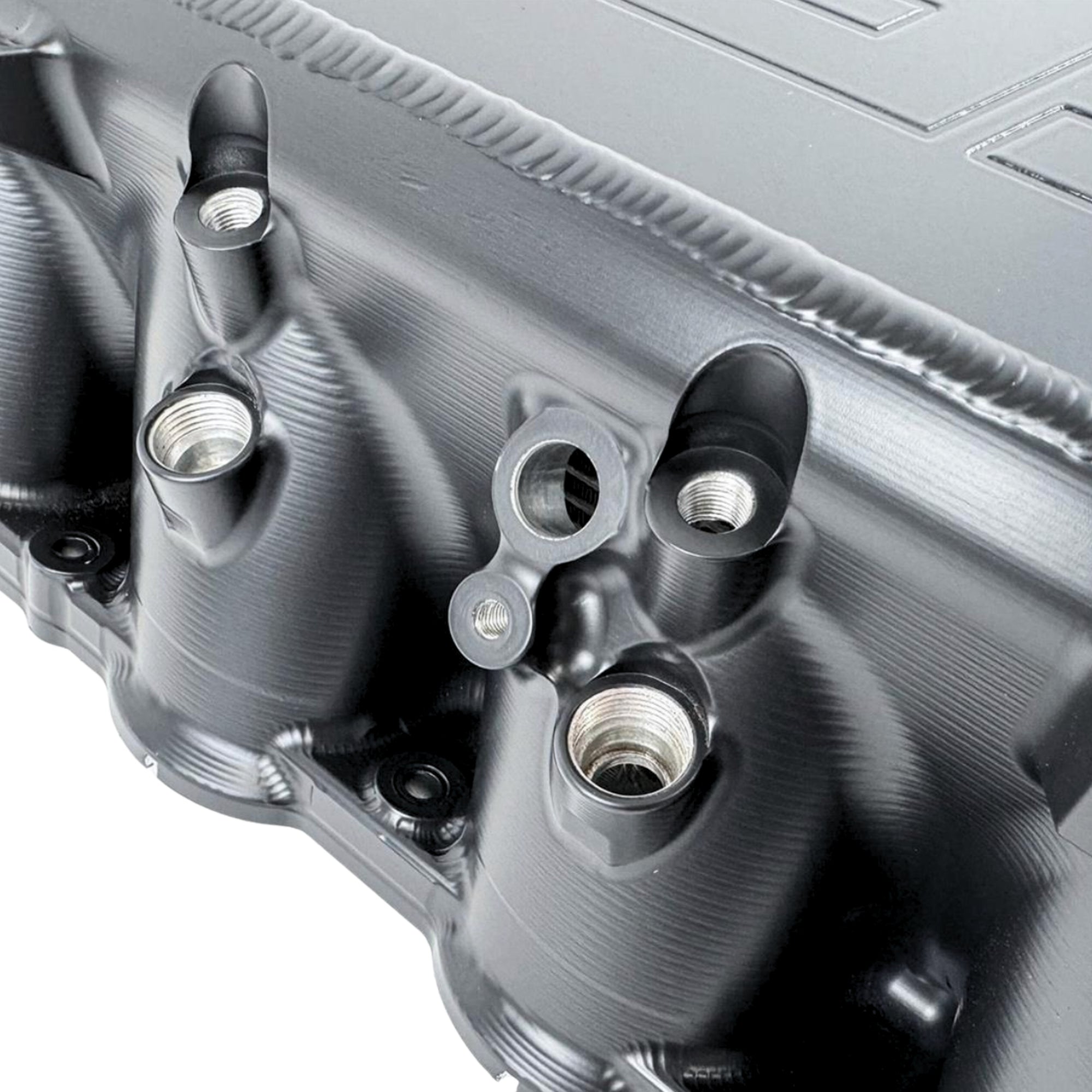 CSF Gen 2 Race X charge air cooler manifold with thermal black finish – designed for high-temp endurance on BMW B58 engines
