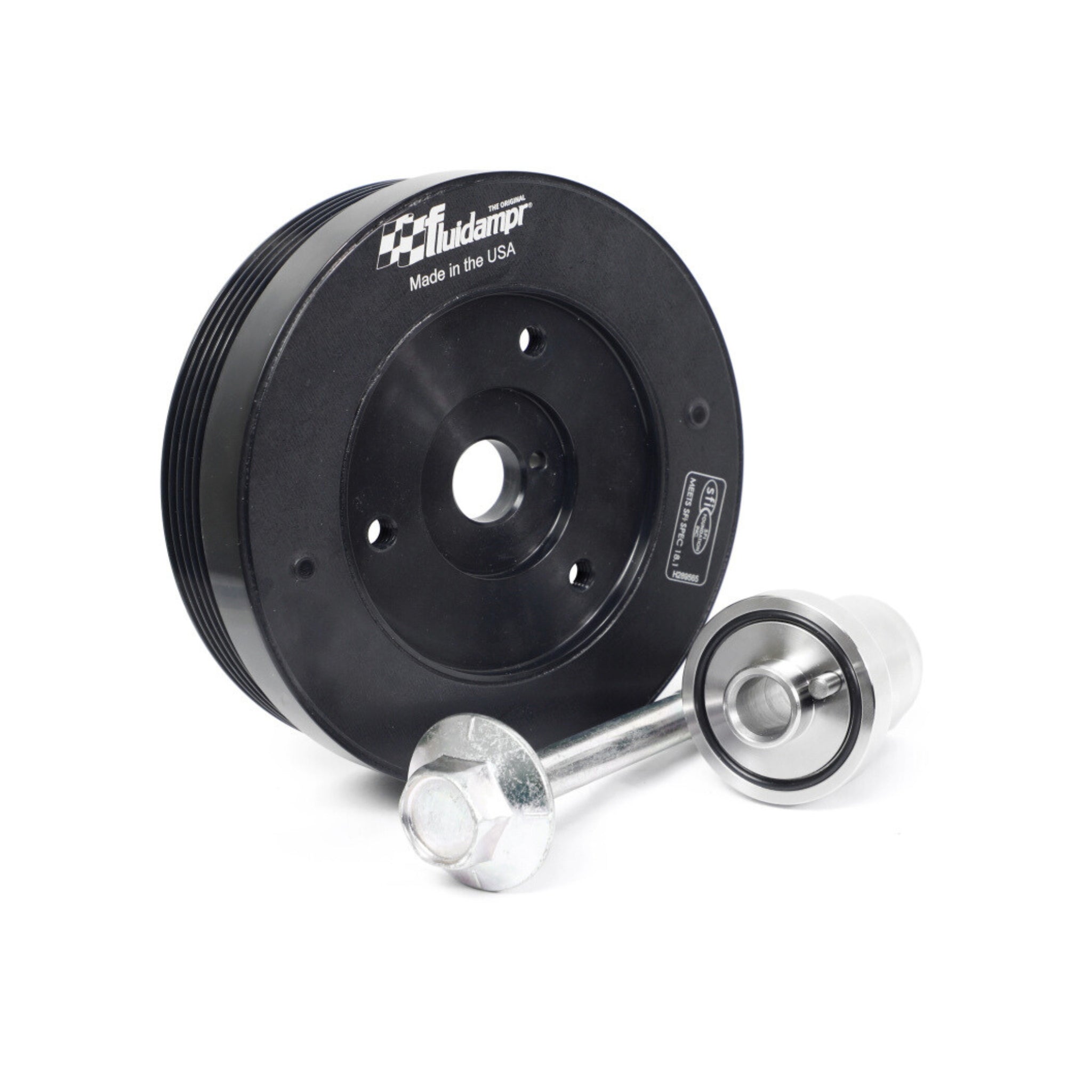 Fluidampr steel internally balanced harmonic damper with adapter kit for 2022 Toyota GR86 and Subaru BRZ FA24F/FA24D engines
