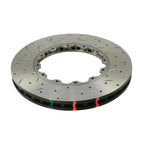 DBA T3 5000 Series front rotor ring for Nissan GT-R R35 – drilled and slotted friction ring only