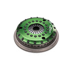 OS Giken Green and gray clutch disc on a white background
