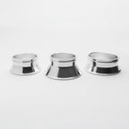 Three metallic reducer on a white background