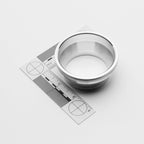 Silver welding transition on a white background