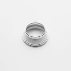 Metallic cylindrical object on a white background