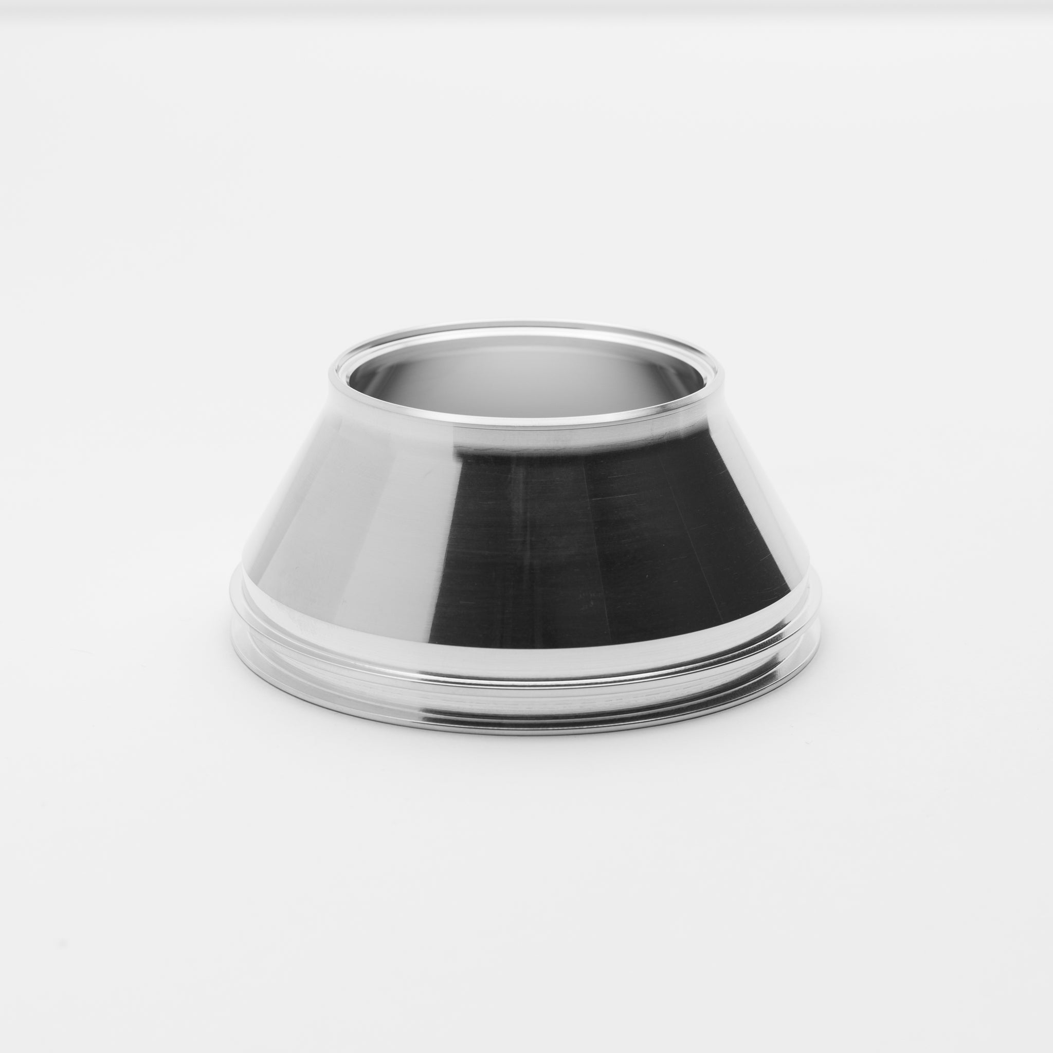 Silver ring on a white background