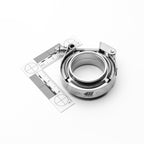 Metal clamp with a ruler on a white background by 411 works