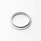 Silver ring on a white background